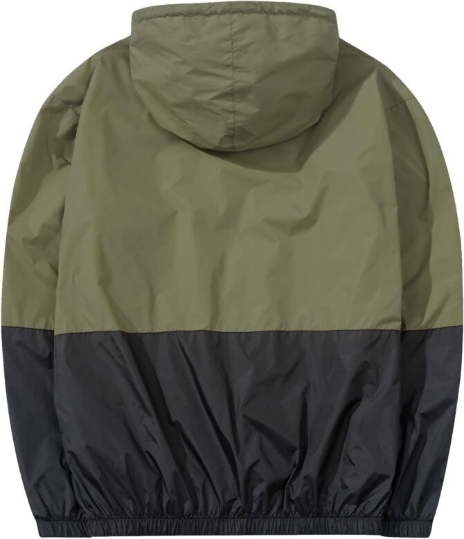 Men's Lightweight Windbreaker Jackets Outdoor Hooded Pocket Raincoat Jacket - Image 2