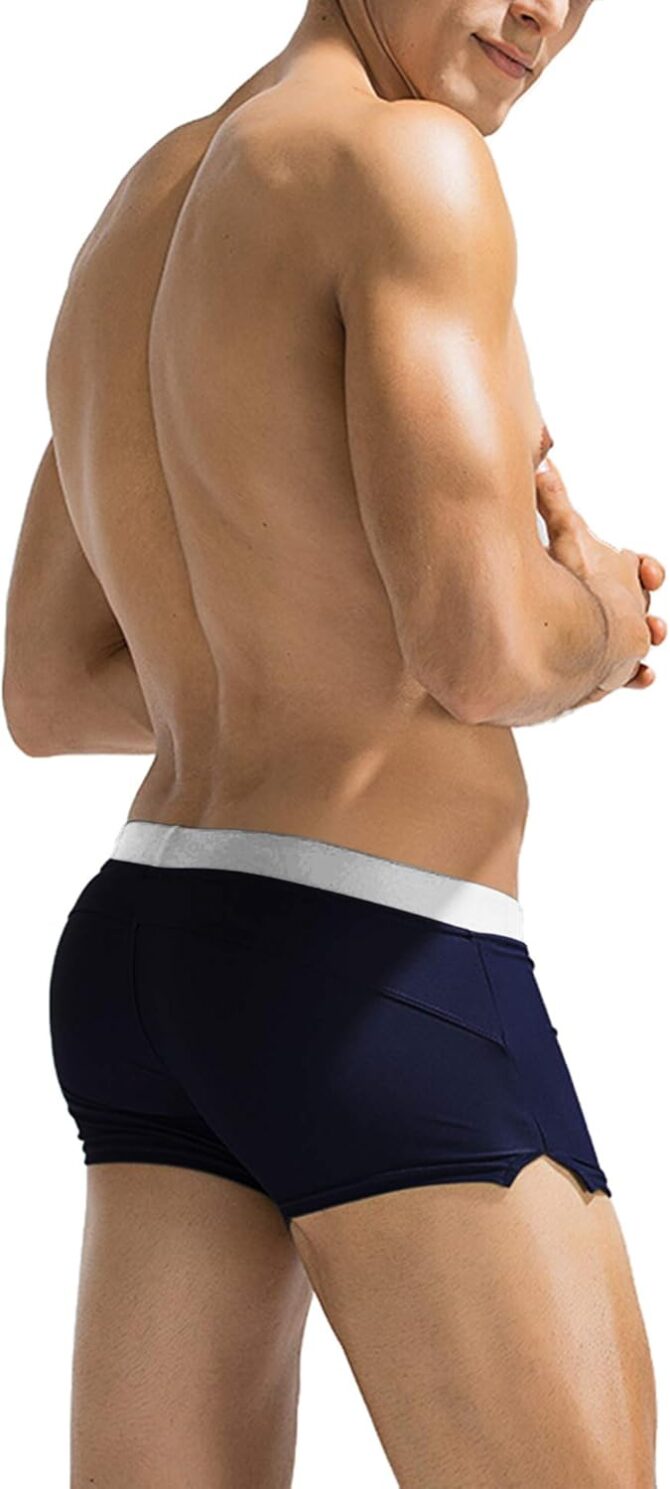 Mens Swim Trunks Swimwear Bathing Suit Swim Brief Square Leg Board Short S-3XL - Image 2