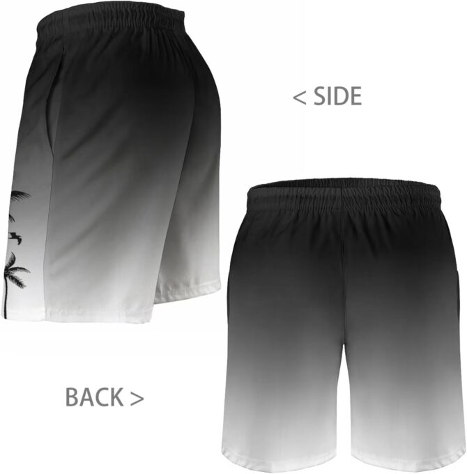 Men's Swim Trunks Hawaiian Bathing Mesh Lining Suit Swimsuits Beach Shorts with Pockets - Image 2
