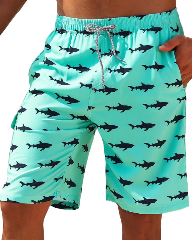 Men's Swim Trunks 9" Quick Dry Bathing Suit Big & Tall Beach Swimsuits - Image 2
